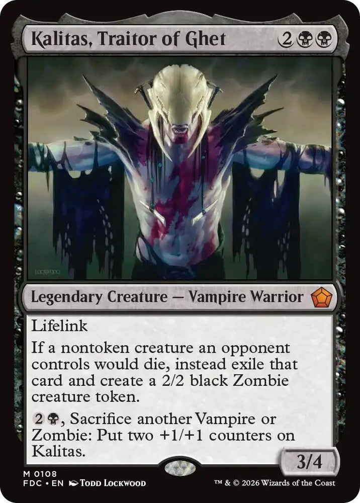 Image for Kalitas, Traitor of Ghet (108) (Commander: Foundations) (FDC) - Magic: The Gathering