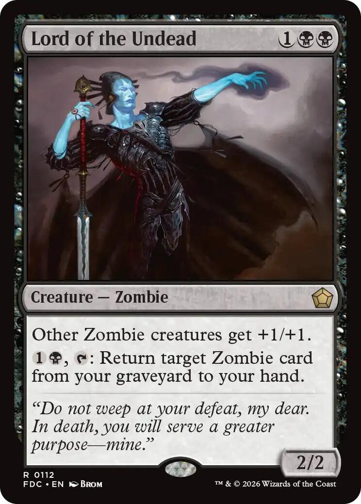 Image for Lord of the Undead (112) (Commander: Foundations) (FDC) - Magic: The Gathering