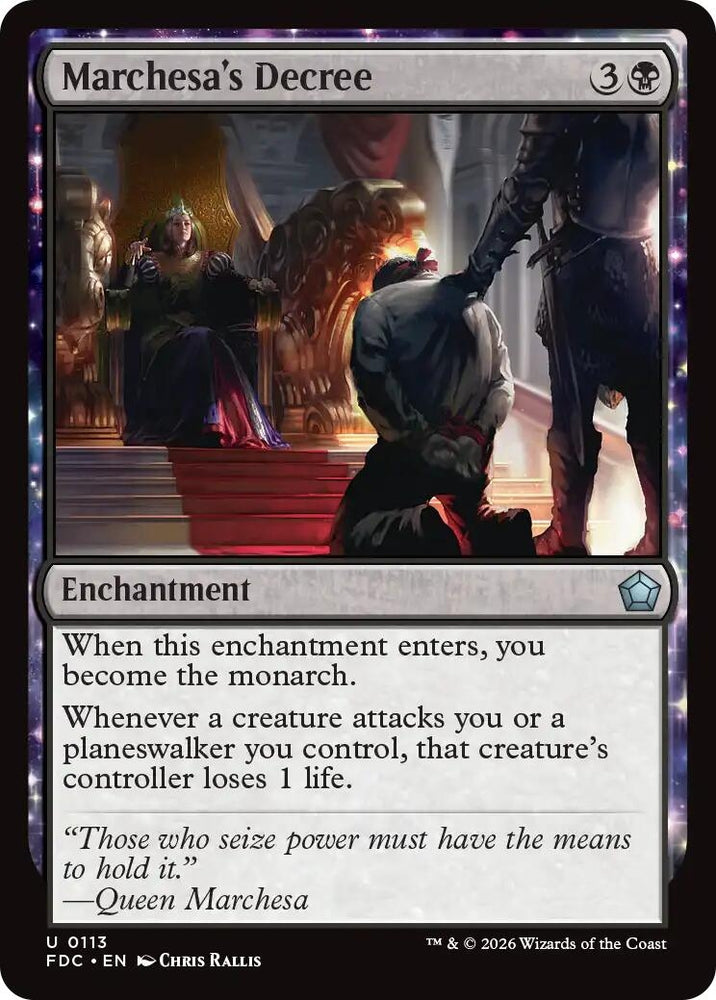 Image for Marchesa's Decree (113) (Commander: Foundations) (FDC) - Magic: The Gathering