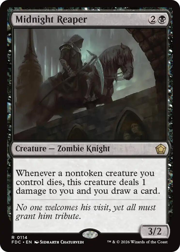 Image for Midnight Reaper (114) (Commander: Foundations) (FDC) - Magic: The Gathering