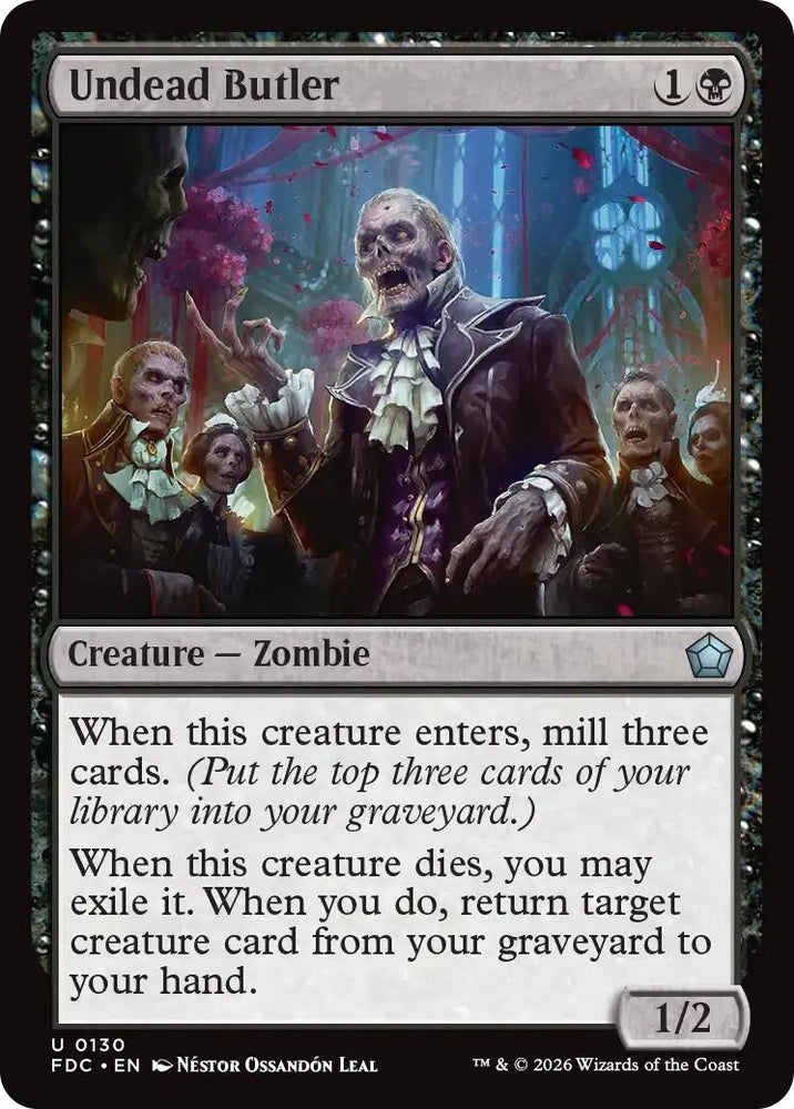 Image for Undead Butler (130) (Commander: Foundations) (FDC) - Magic: The Gathering
