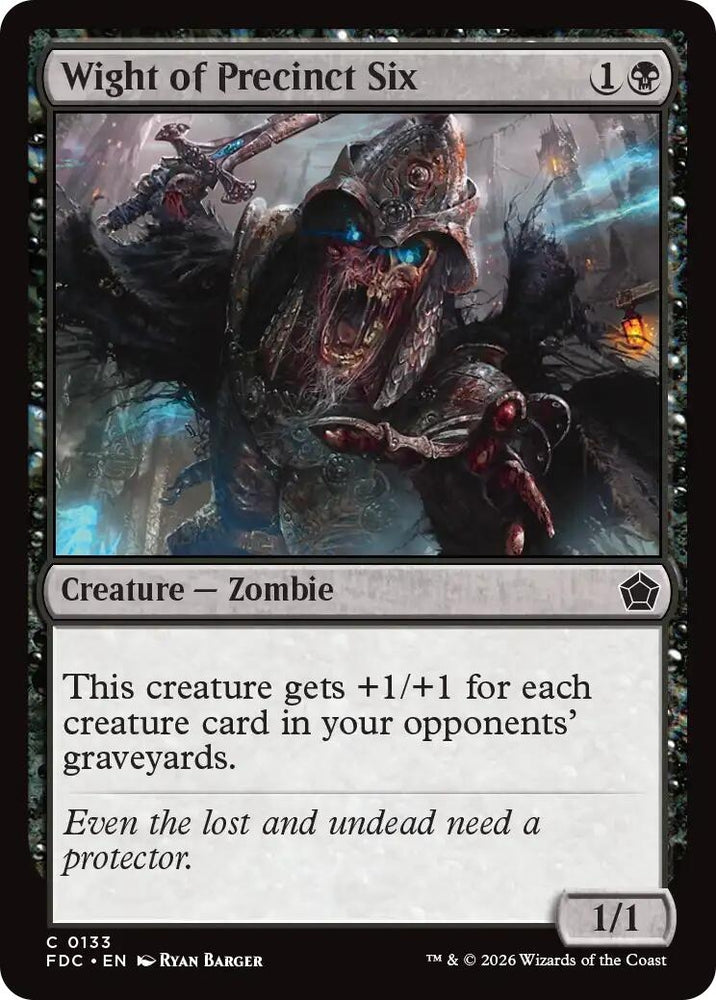 Image for Wight of Precinct Six (133) (Commander: Foundations) (FDC) - Magic: The Gathering