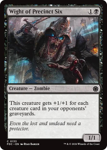 Image for Wight of Precinct Six (133) (Commander: Foundations) (FDC) - Magic: The Gathering
