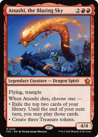 Image for Atsushi, the Blazing Sky (138) (Commander: Foundations) (FDC) - Magic: The Gathering