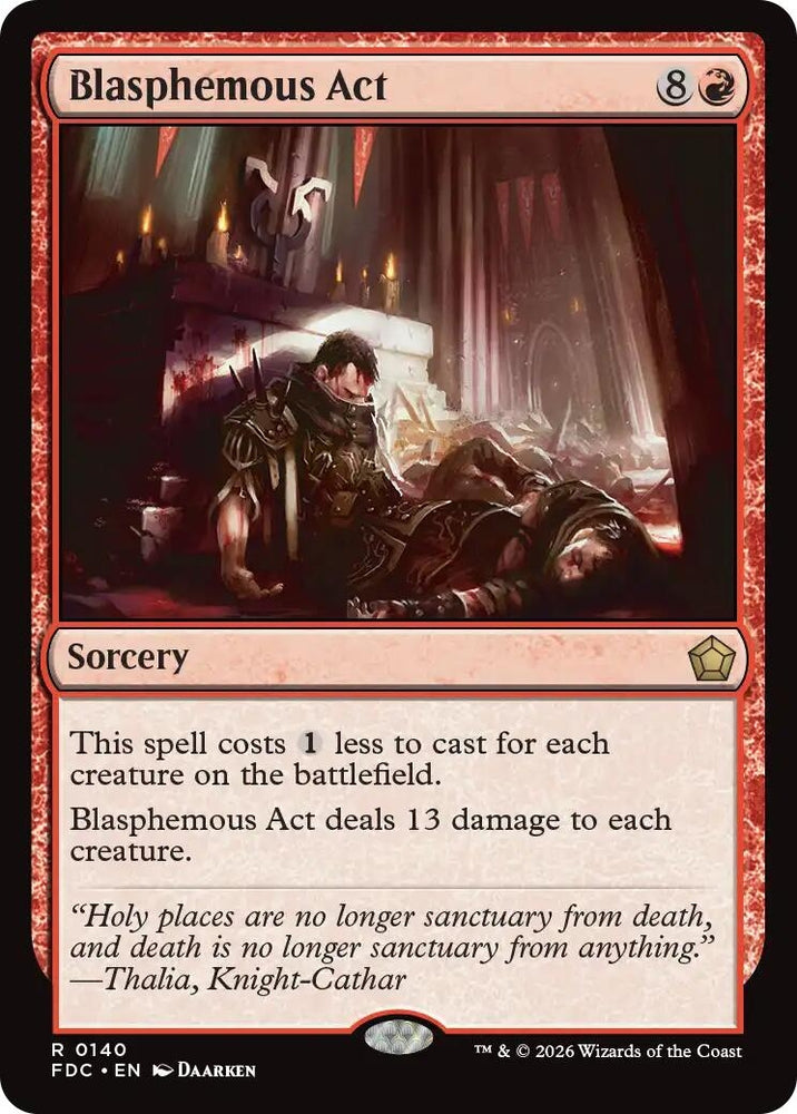 Image for Blasphemous Act (140) (Commander: Foundations) (FDC) - Magic: The Gathering