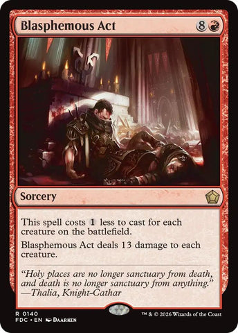 Image for Blasphemous Act (140) (Commander: Foundations) (FDC) - Magic: The Gathering