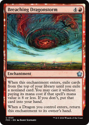 Image for Breaching Dragonstorm (141) (Commander: Foundations) (FDC) - Magic: The Gathering