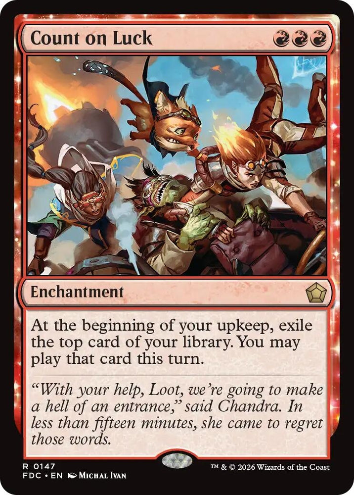 Image for Count on Luck (147) (Commander: Foundations) (FDC) - Magic: The Gathering