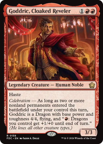 Image for Goddric, Cloaked Reveler (158) (Commander: Foundations) (FDC) - Magic: The Gathering