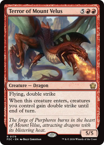 Image for Terror of Mount Velus (179) (Commander: Foundations) (FDC) - Magic: The Gathering