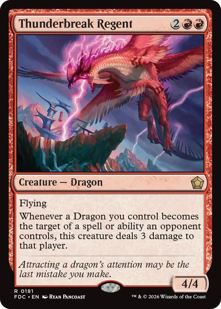 Image for Thunderbreak Regent (181) (Commander: Foundations) (FDC) - Magic: The Gathering