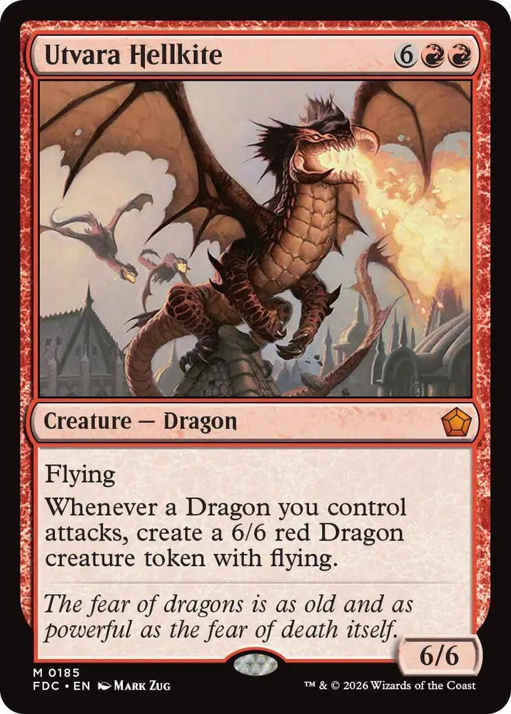 Image for Utvara Hellkite (185) (Commander: Foundations) (FDC) - Magic: The Gathering