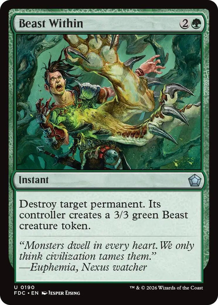 Image for Beast Within (190) (Commander: Foundations) (FDC) - Magic: The Gathering