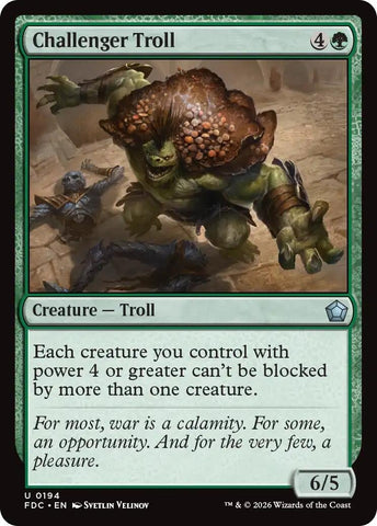 Image for Challenger Troll (194) (Commander: Foundations) (FDC) - Magic: The Gathering