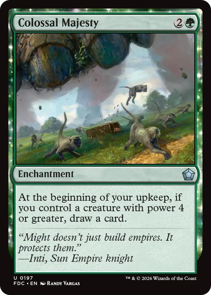 Image for Colossal Majesty (197) (Commander: Foundations) (FDC) - Magic: The Gathering
