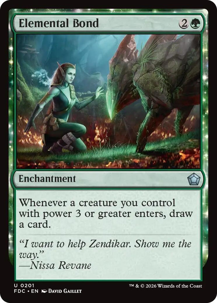 Image for Elemental Bond (201) (Commander: Foundations) (FDC) - Magic: The Gathering