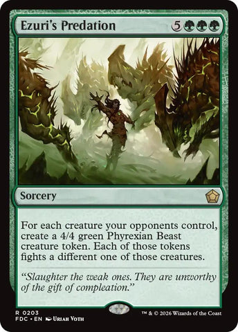 Image for Ezuri's Predation (203) (Commander: Foundations) (FDC) - Magic: The Gathering