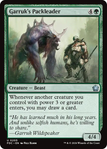 Image for Garruk's Packleader (205) (Commander: Foundations) (FDC) - Magic: The Gathering