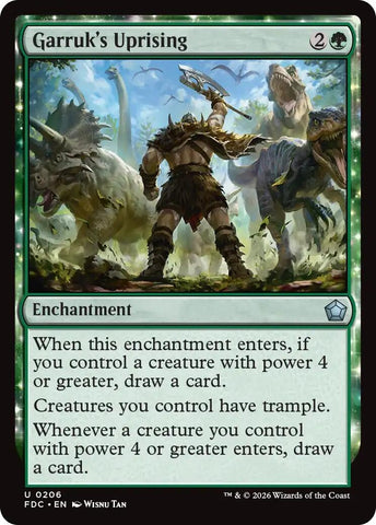 Image for Garruk's Uprising (206) (Commander: Foundations) (FDC) - Magic: The Gathering