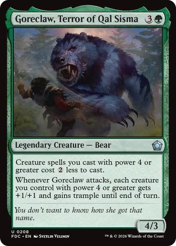 Image for Goreclaw, Terror of Qal Sisma (208) (Commander: Foundations) (FDC) - Magic: The Gathering
