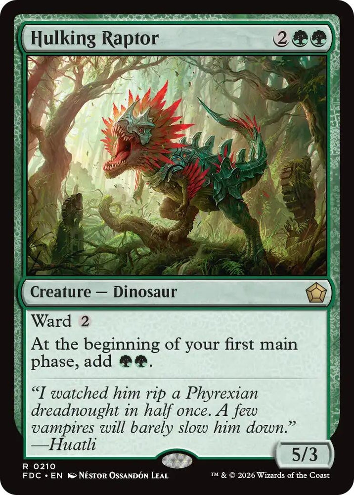Image for Hulking Raptor (210) (Commander: Foundations) (FDC) - Magic: The Gathering