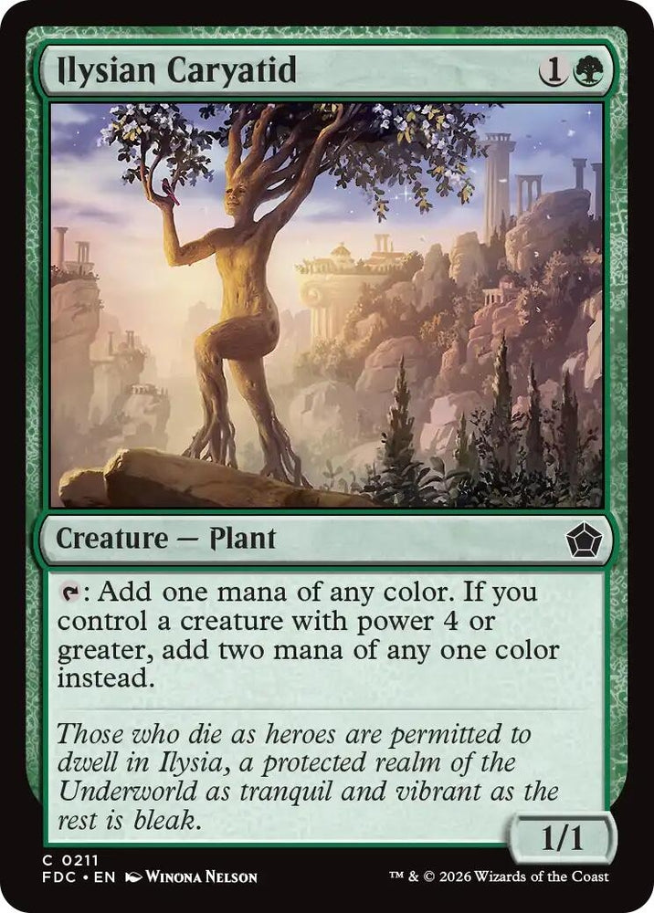Image for Ilysian Caryatid (211) (Commander: Foundations) (FDC) - Magic: The Gathering
