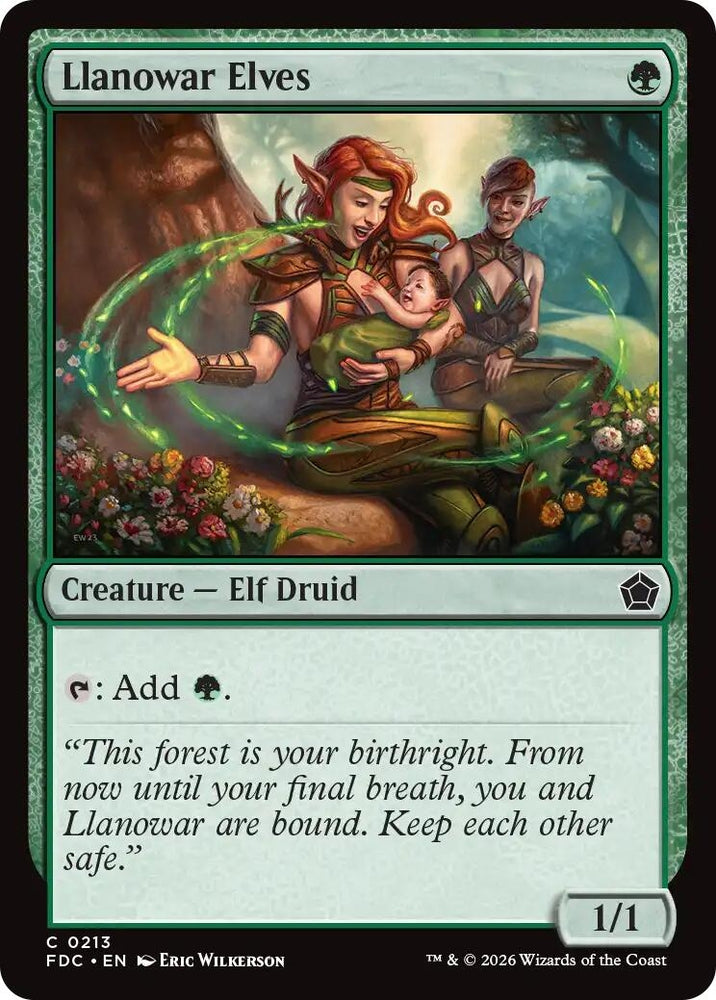 Image for Llanowar Elves (213) (Commander: Foundations) (FDC) - Magic: The Gathering