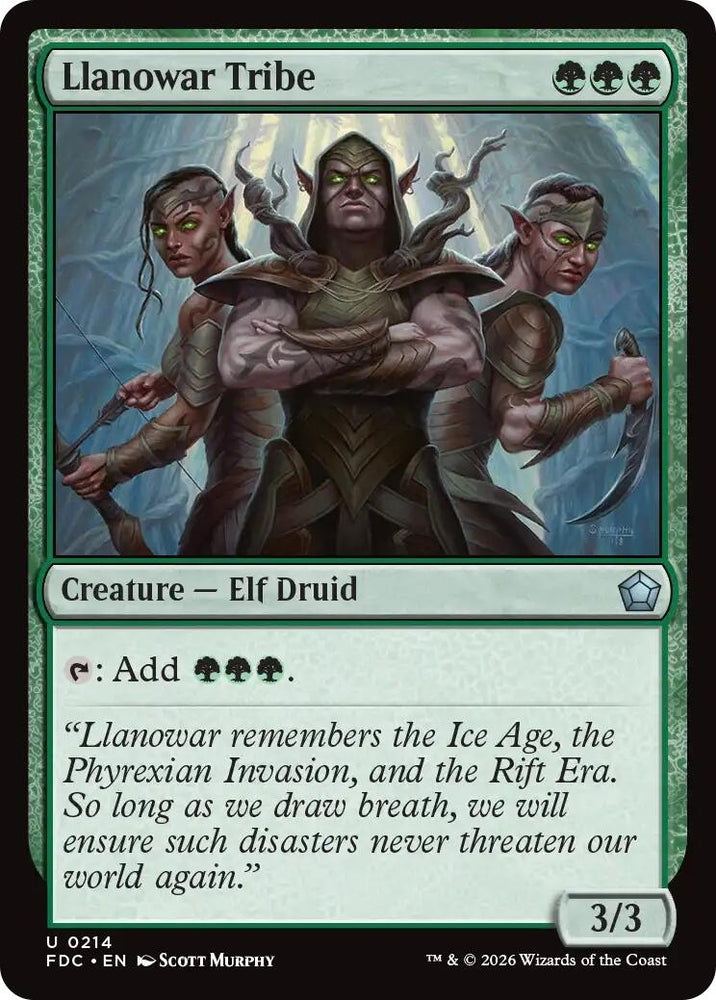 Image for Llanowar Tribe (214) (Commander: Foundations) (FDC) - Magic: The Gathering