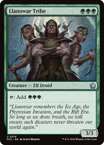 Image for Llanowar Tribe (214) (Commander: Foundations) (FDC) - Magic: The Gathering