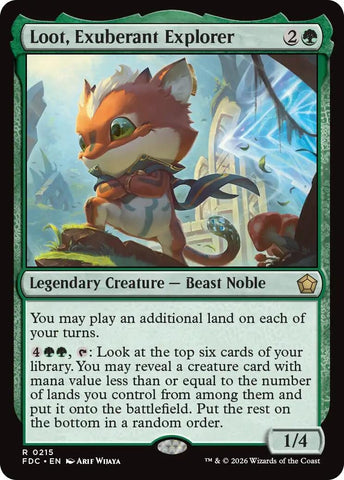 Image for Loot, Exuberant Explorer (215) (Commander: Foundations) (FDC) - Magic: The Gathering