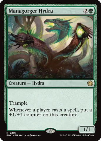 Image for Managorger Hydra (216) (Commander: Foundations) (FDC) - Magic: The Gathering