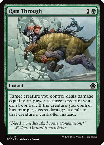 Image for Ram Through (221) (Commander: Foundations) (FDC) - Magic: The Gathering