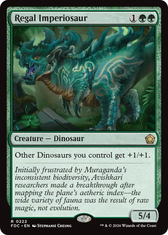 Image for Regal Imperiosaur (222) (Commander: Foundations) (FDC) - Magic: The Gathering