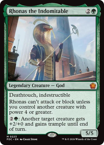 Image for Rhonas the Indomitable (223) (Commander: Foundations) (FDC) - Magic: The Gathering