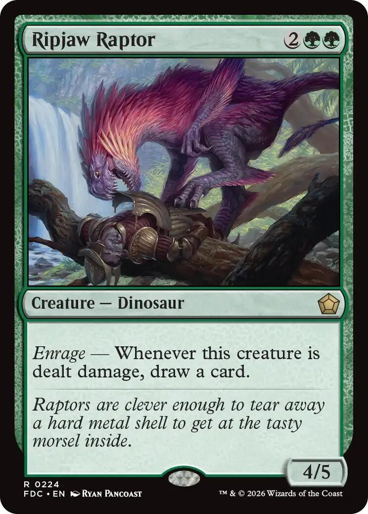 Image for Ripjaw Raptor (224) (Commander: Foundations) (FDC) - Magic: The Gathering