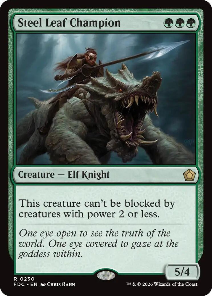 Image for Steel Leaf Champion (230) (Commander: Foundations) (FDC) - Magic: The Gathering