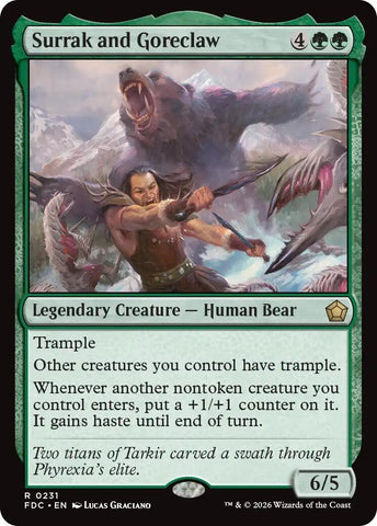 Image for Surrak and Goreclaw (231) (Commander: Foundations) (FDC) - Magic: The Gathering