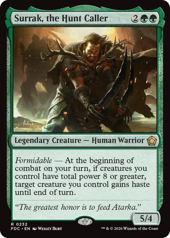 Image for Surrak, the Hunt Caller (232) (Commander: Foundations) (FDC) - Magic: The Gathering
