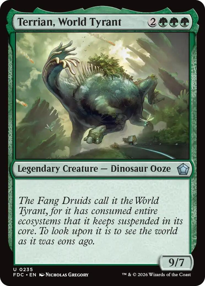 Image for Terrian, World Tyrant (235) (Commander: Foundations) (FDC) - Magic: The Gathering
