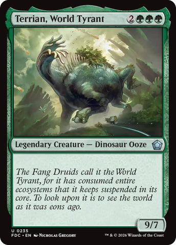 Image for Terrian, World Tyrant (235) (Commander: Foundations) (FDC) - Magic: The Gathering