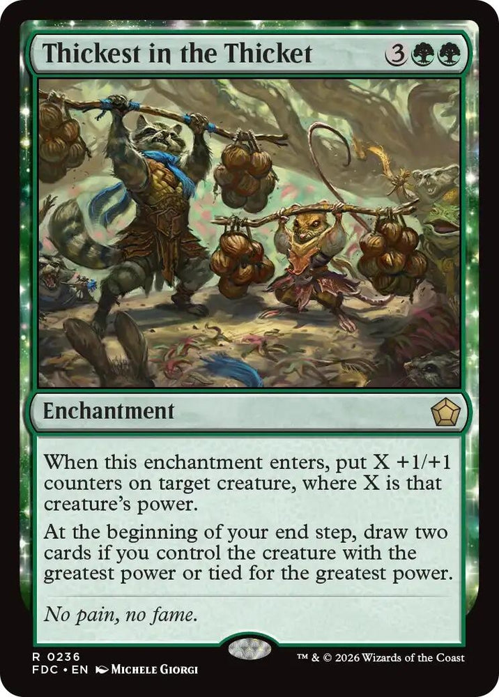 Image for Thickest in the Thicket (236) (Commander: Foundations) (FDC) - Magic: The Gathering