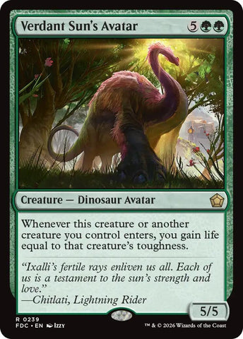 Image for Verdant Sun's Avatar (239) (Commander: Foundations) (FDC) - Magic: The Gathering