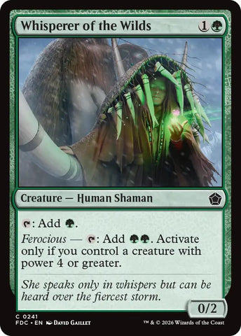 Image for Whisperer of the Wilds (241) (Commander: Foundations) (FDC) - Magic: The Gathering
