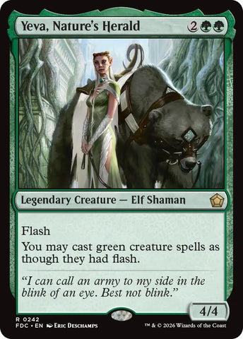 Image for Yeva, Nature's Herald (242) (Commander: Foundations) (FDC) - Magic: The Gathering