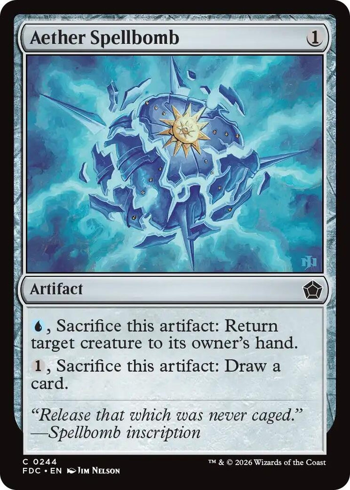 Image for Aether Spellbomb (244) (Commander: Foundations) (FDC) - Magic: The Gathering
