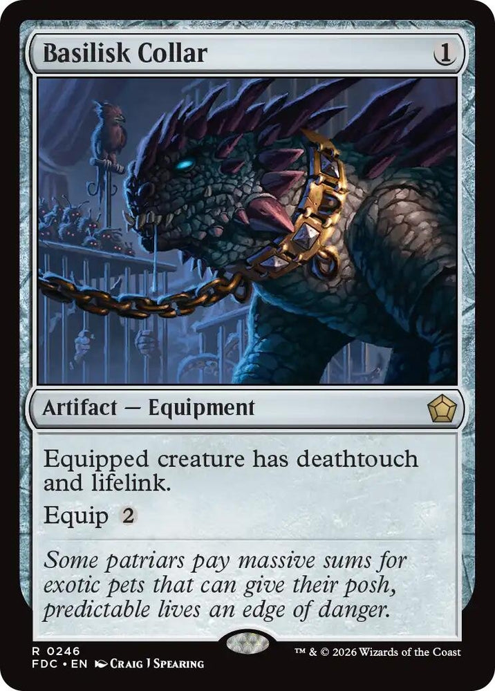 Image for Basilisk Collar (246) (Commander: Foundations) (FDC) - Magic: The Gathering