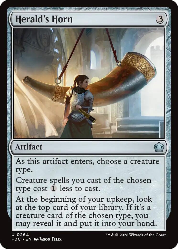 Image for Herald's Horn (264) (Commander: Foundations) (FDC) - Magic: The Gathering