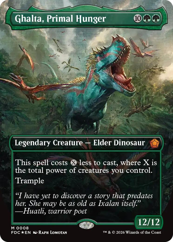 Image for Ghalta, Primal Hunger (Borderless) (8) (Commander: Foundations) (FDC) - Magic: The Gathering