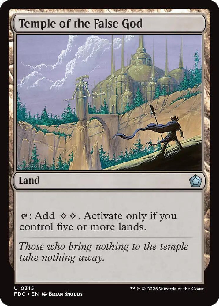 Image for Temple of the False God (315) (Commander: Foundations) (FDC) - Magic: The Gathering