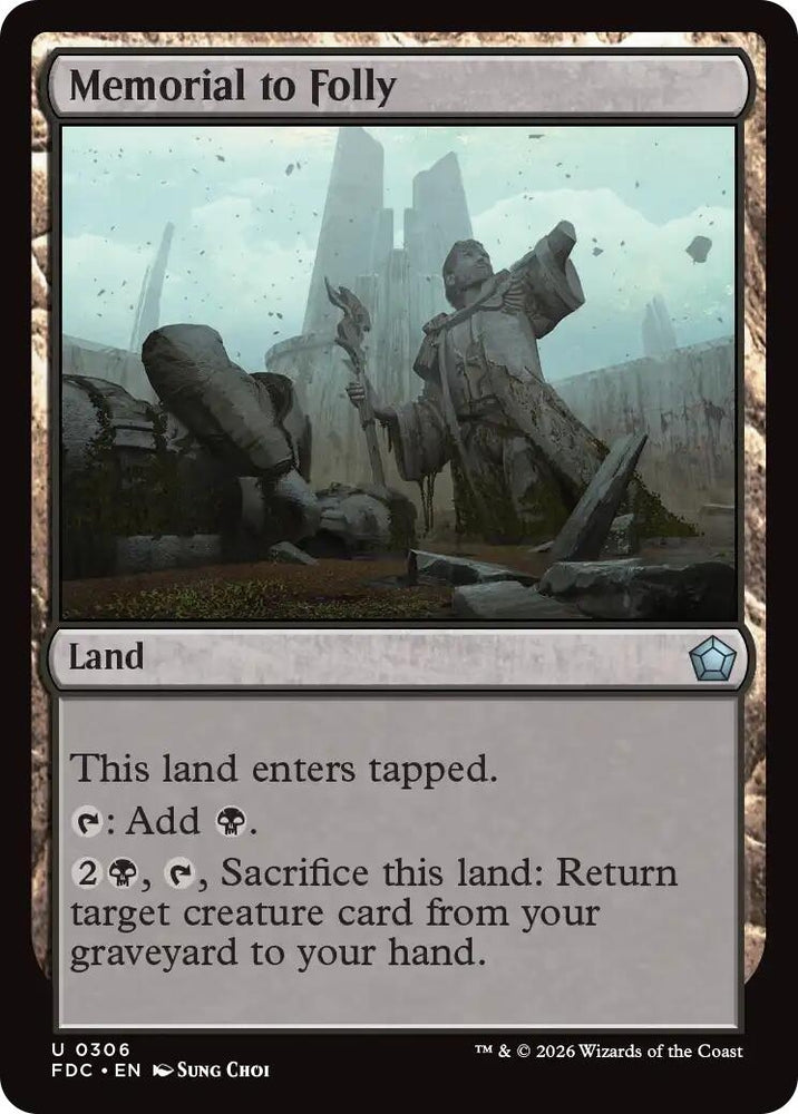 Image for Memorial to Folly (306) (Commander: Foundations) (FDC) - Magic: The Gathering
